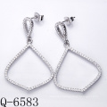 Fashion 925 Silver Micro Pave Earrings Jewelry (Q-6583)